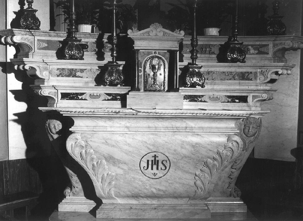altare maggiore, opera isolata - bottega ligure (prima metà sec. XVIII, sec. XX)