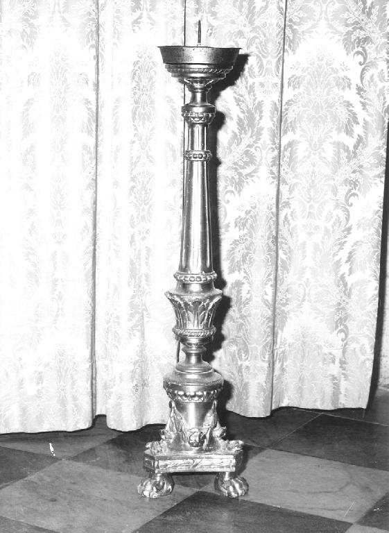 candeliere, serie - bottega ligure (seconda metà sec. XIX)