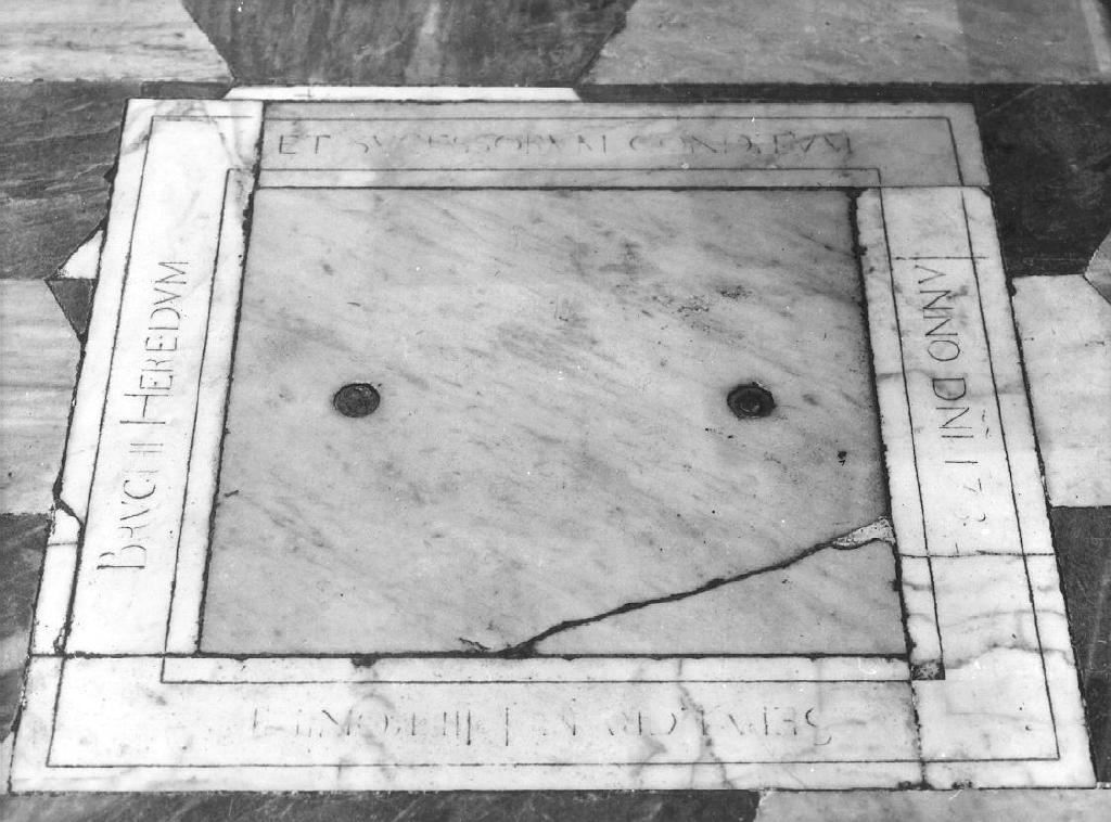 lapide tombale, opera isolata - bottega genovese (secondo quarto sec. XVIII)