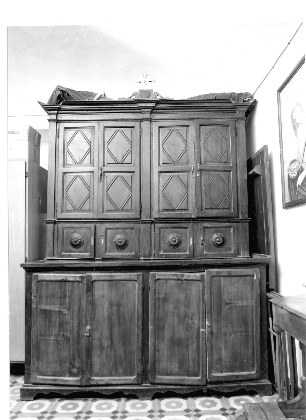 armadio da sacrestia, opera isolata - PRODUZIONE GENOVESE (sec. XIX)
