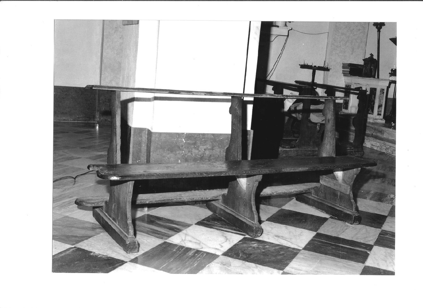 banco da chiesa, serie - PRODUZIONE GENOVESE (seconda metà sec. XIX)