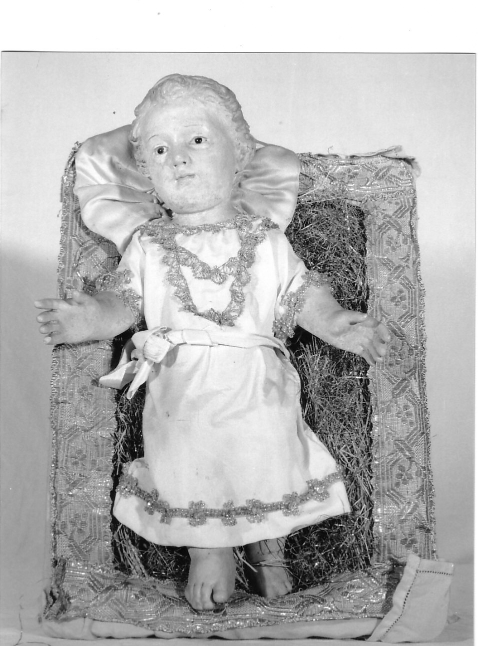 Gesù Bambino (statuetta devozionale, opera isolata) - PRODUZIONE GENOVESE (sec. XIX)