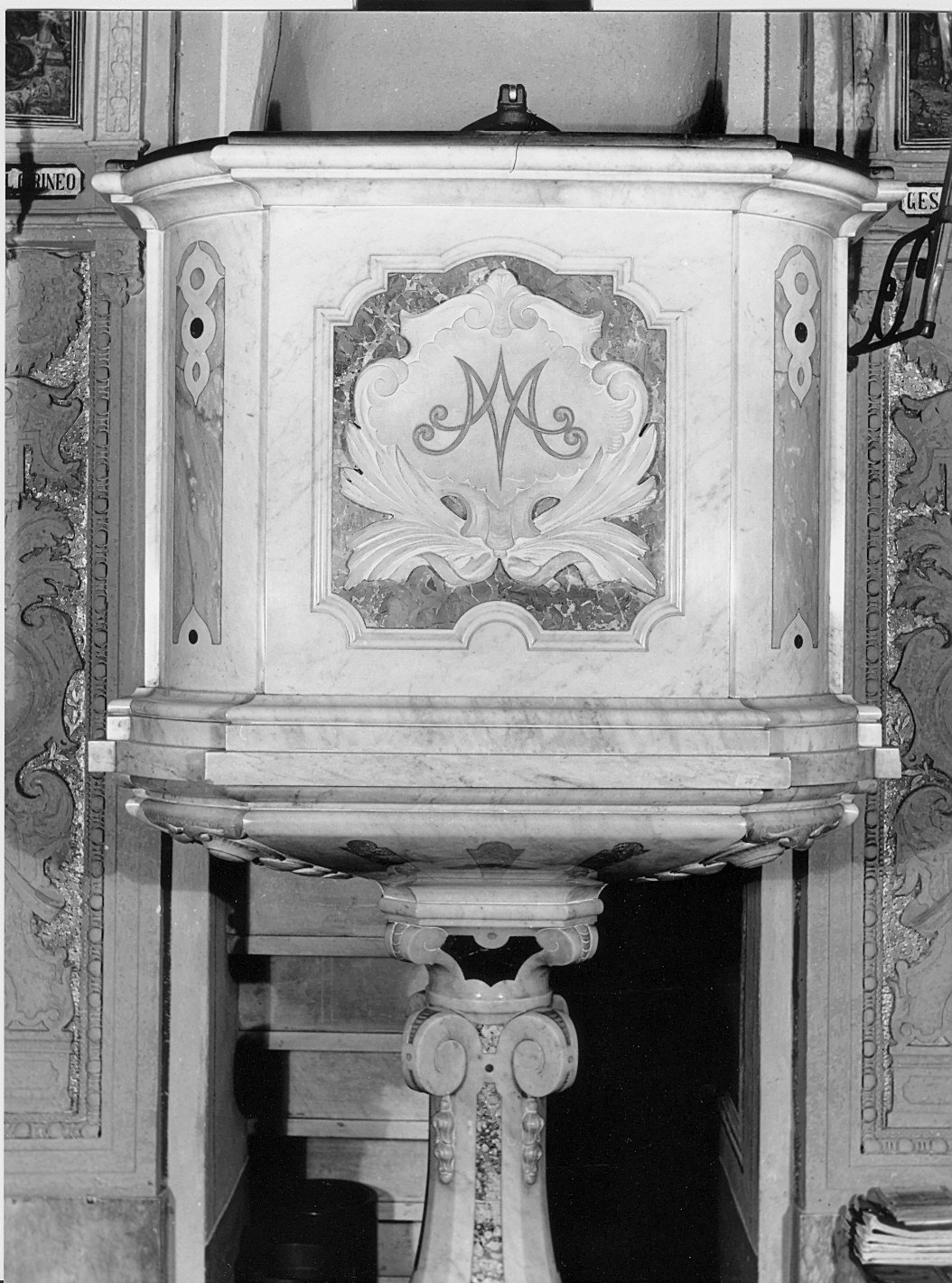 pulpito, insieme - bottega ligure (sec. XIX)