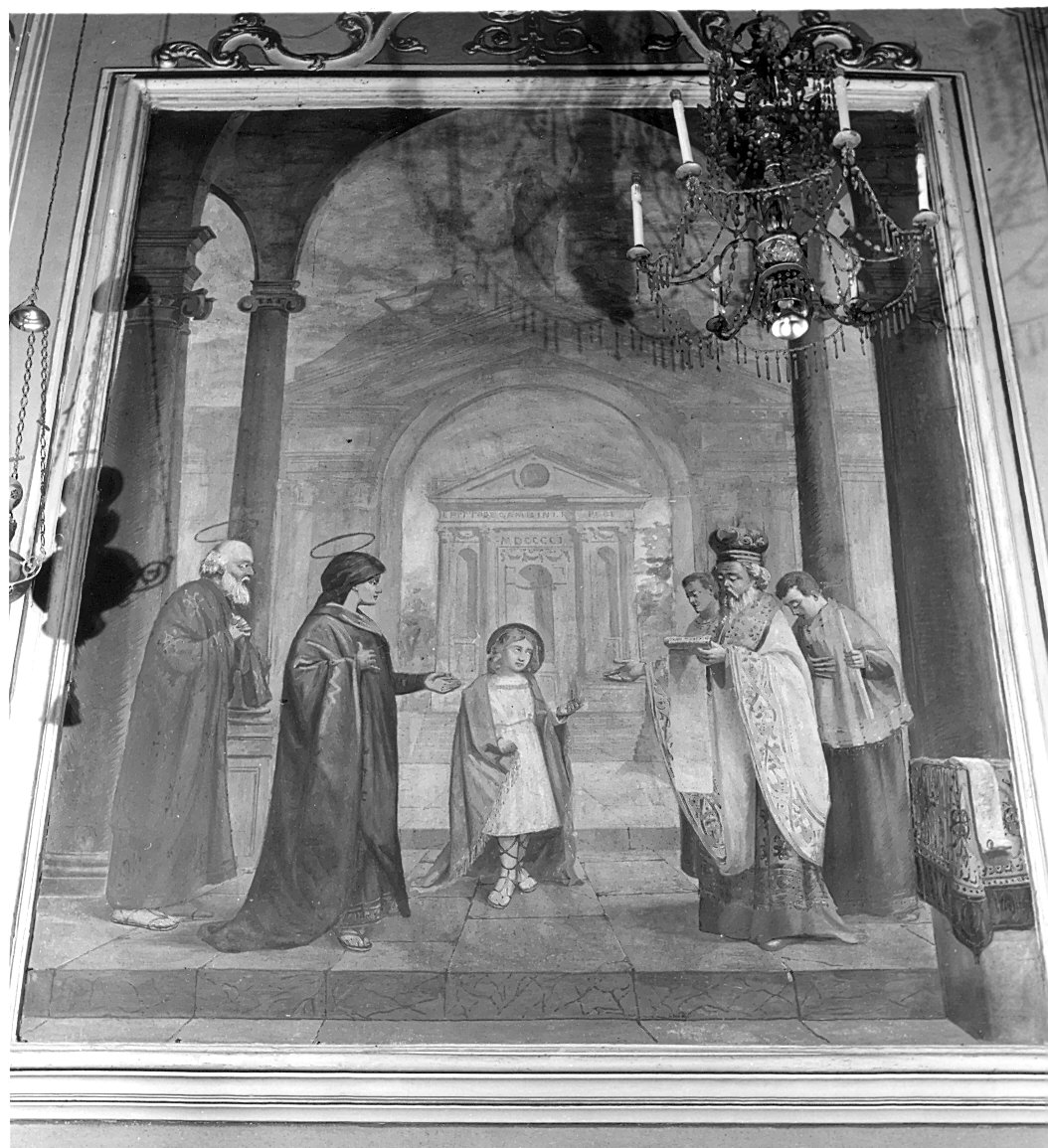 disputa di Gesù con i dottori nel tempio (dipinto, opera isolata) di Gambini Rodolfo (inizio sec. XX)