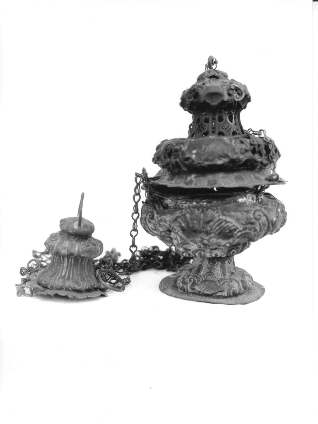 Cristo crocifisso (turibolo, opera isolata) - bottega genovese (sec. XIX)