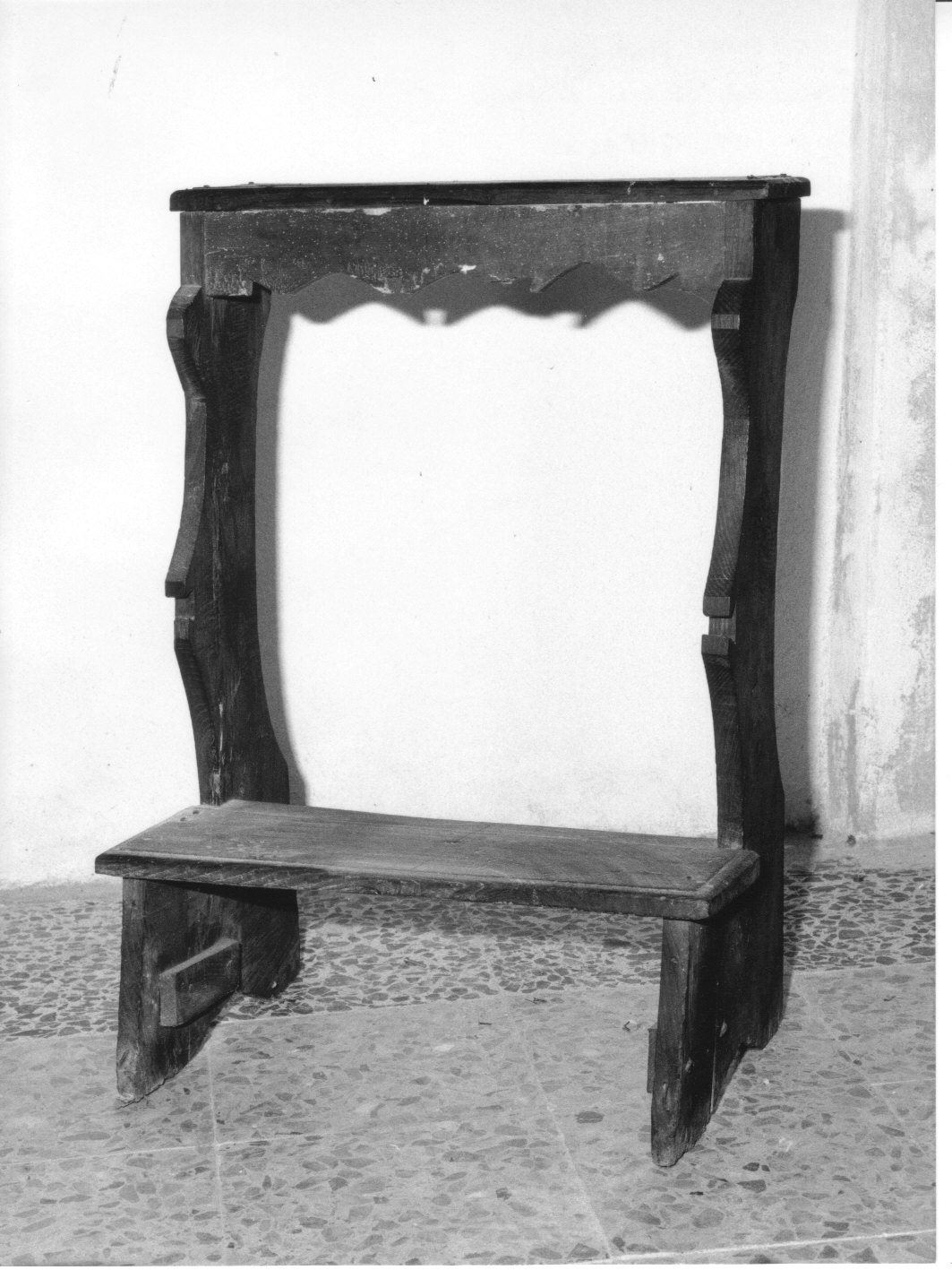 inginocchiatoio, opera isolata - bottega genovese (sec. XIX)