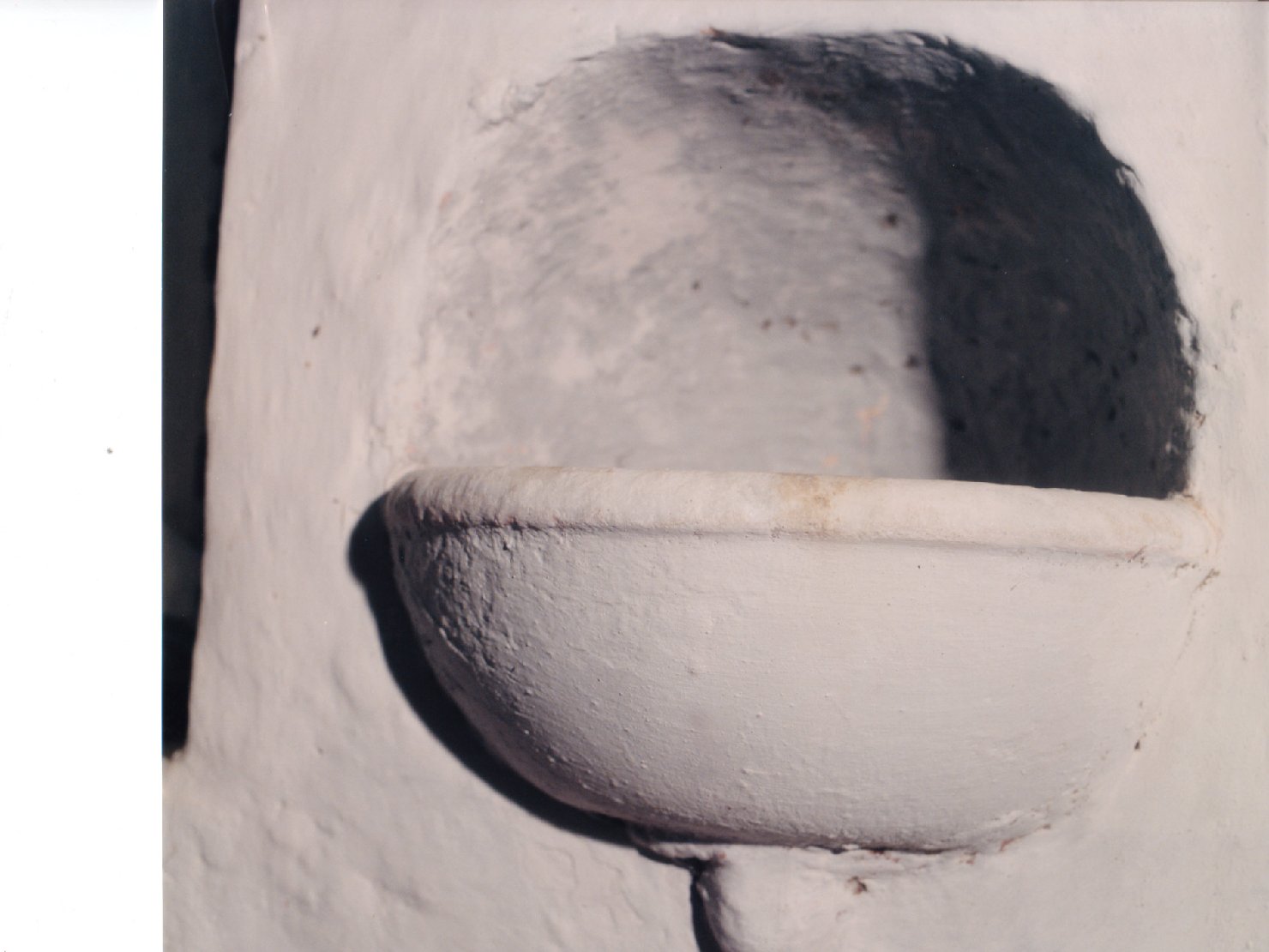 acquasantiera da parete, opera isolata - bottega genovese (sec. XIX)