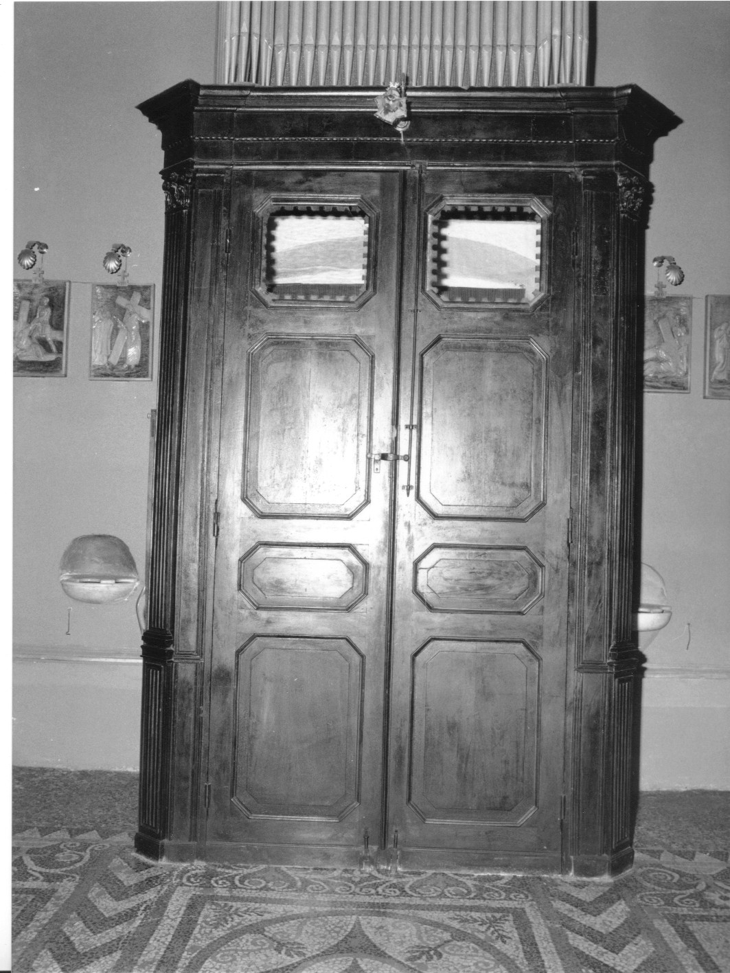 bussola d'ingresso, opera isolata - bottega genovese (sec. XIX)