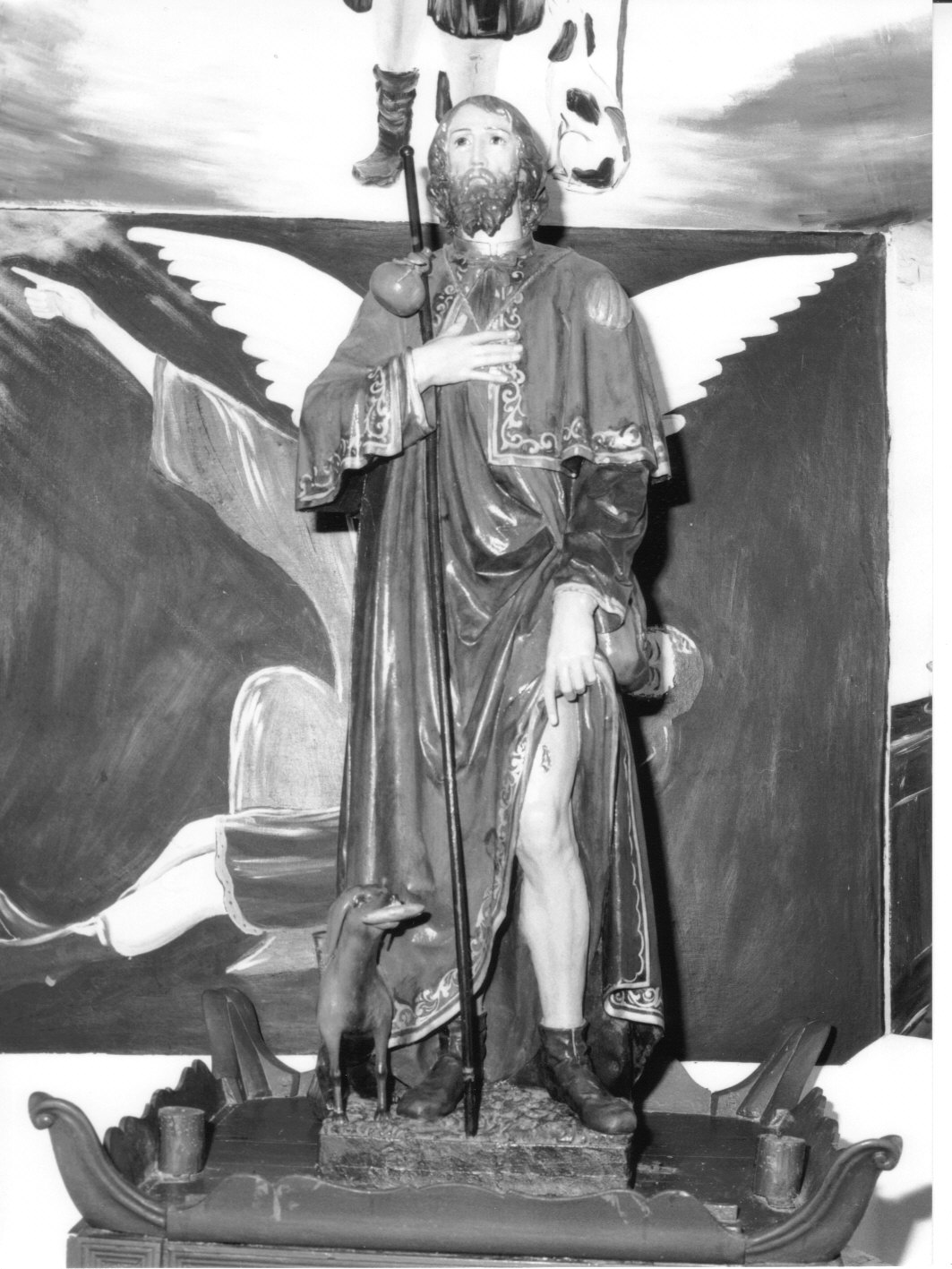 San Rocco (statua, opera isolata) - bottega Italia settentrionale (fine/inizio secc. XIX/ XX)