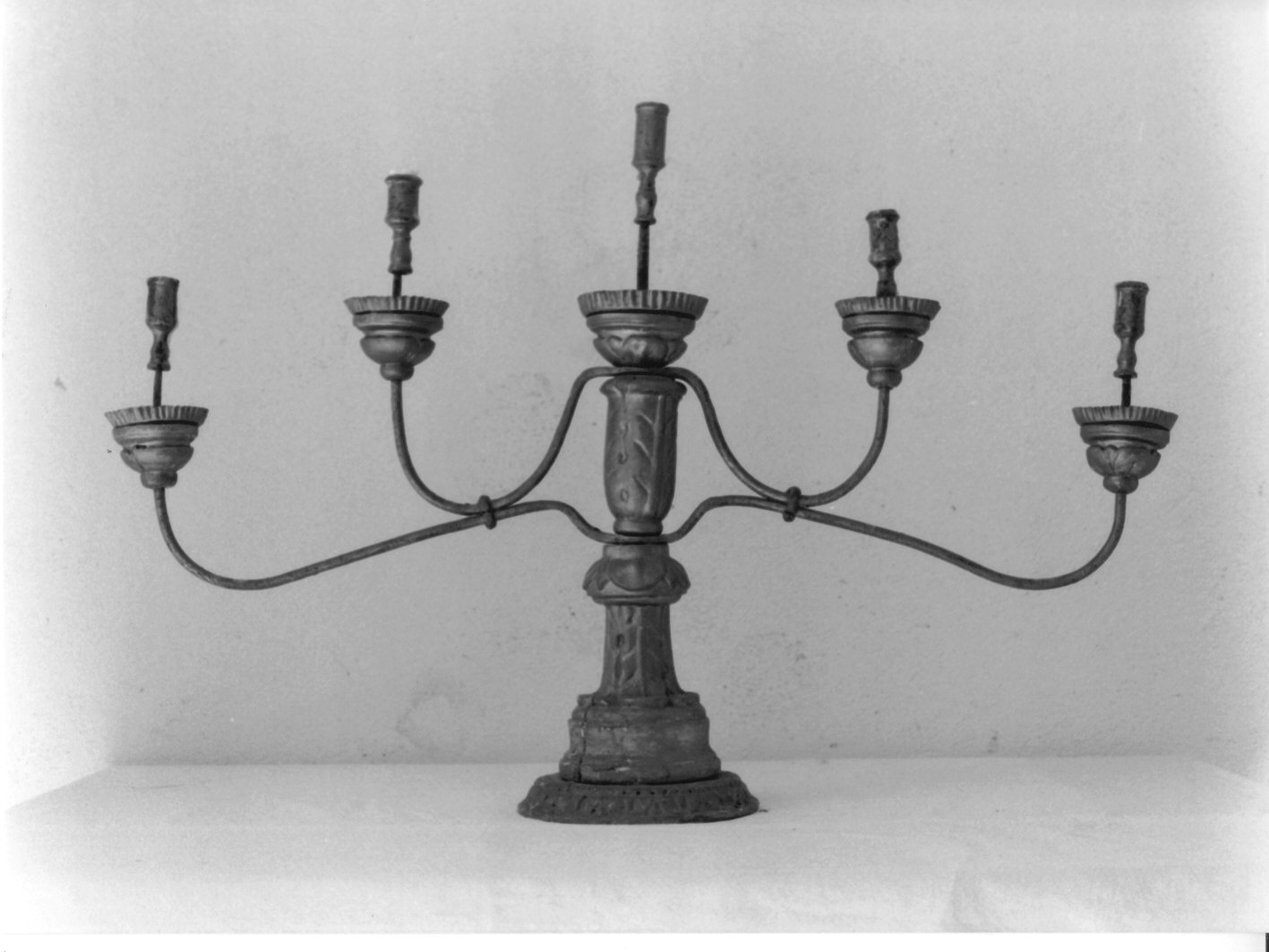 candeliere, opera isolata - bottega genovese (seconda metà sec. XIX)