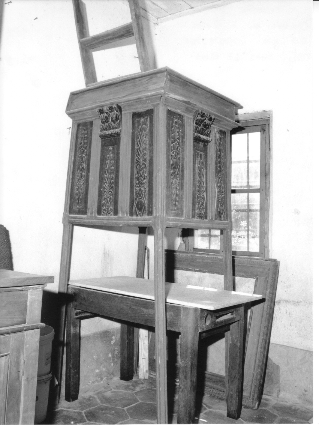 pulpito mobile, opera isolata - bottega genovese (primo quarto sec. XX)