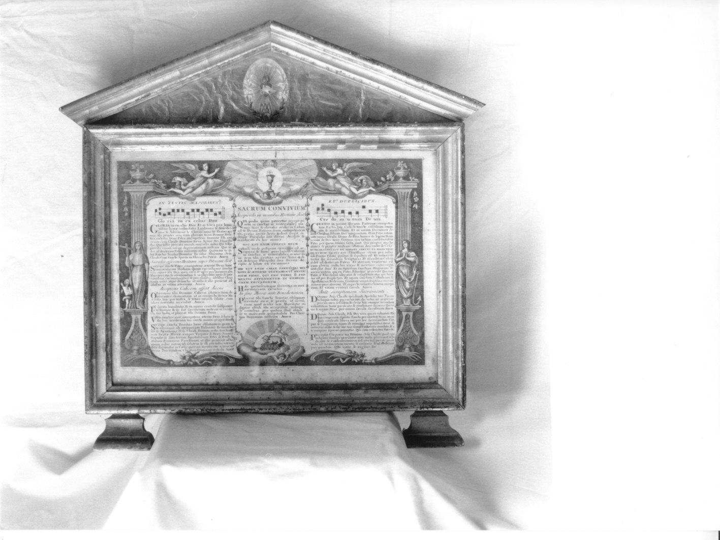 cartagloria, elemento d'insieme - bottega genovese (fine/inizio secc. XIX/ XX)