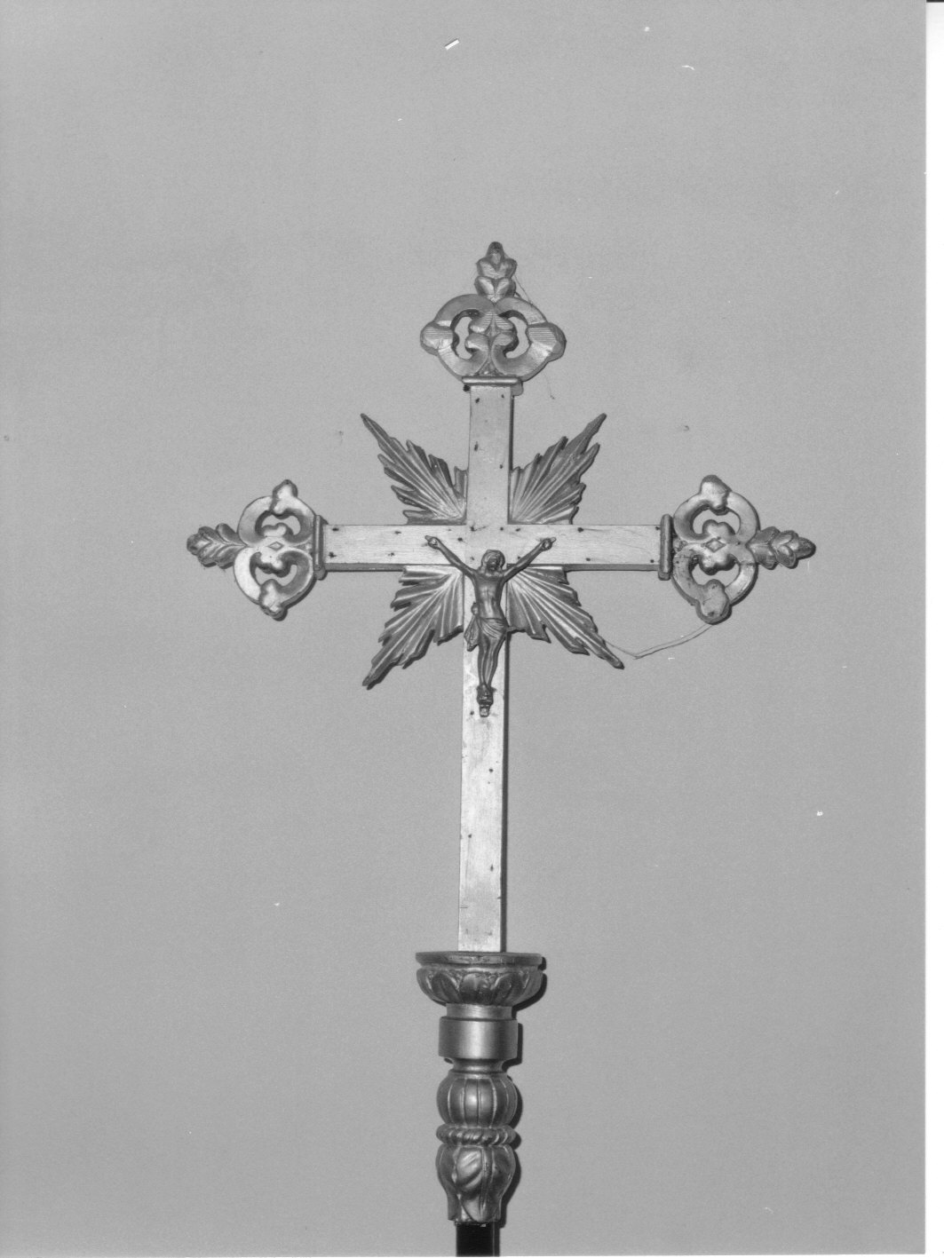 Cristo crocifisso (croce processionale, opera isolata) - bottega genovese (seconda metà sec. XIX)