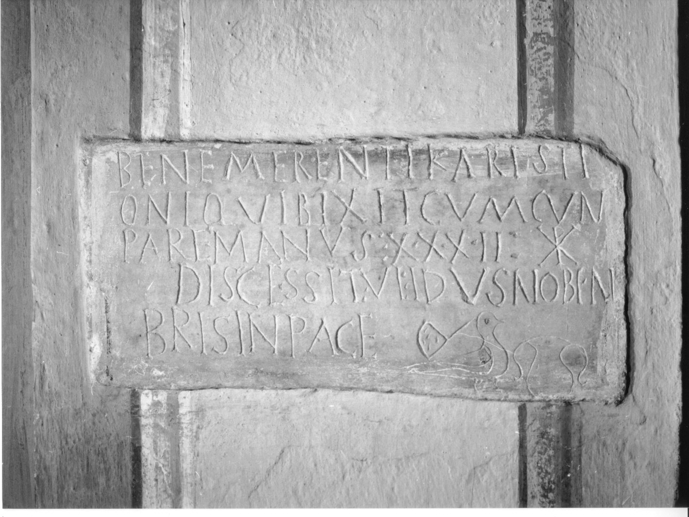 lapide tombale, opera isolata - bottega genovese (sec. IV)