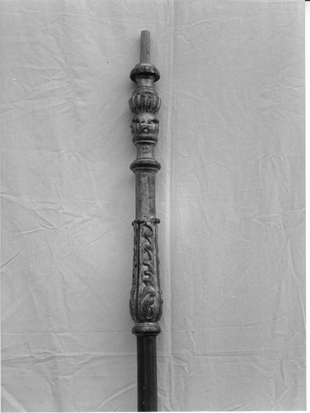 asta di croce processionale, opera isolata - bottega genovese (sec. XIX)