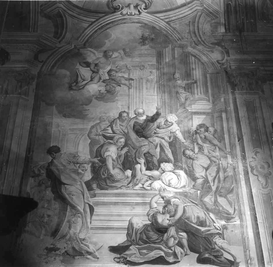 San Pietro resuscita Tabita (dipinto, pendant) di Carrega Maurizio (prima metà sec. XIX)