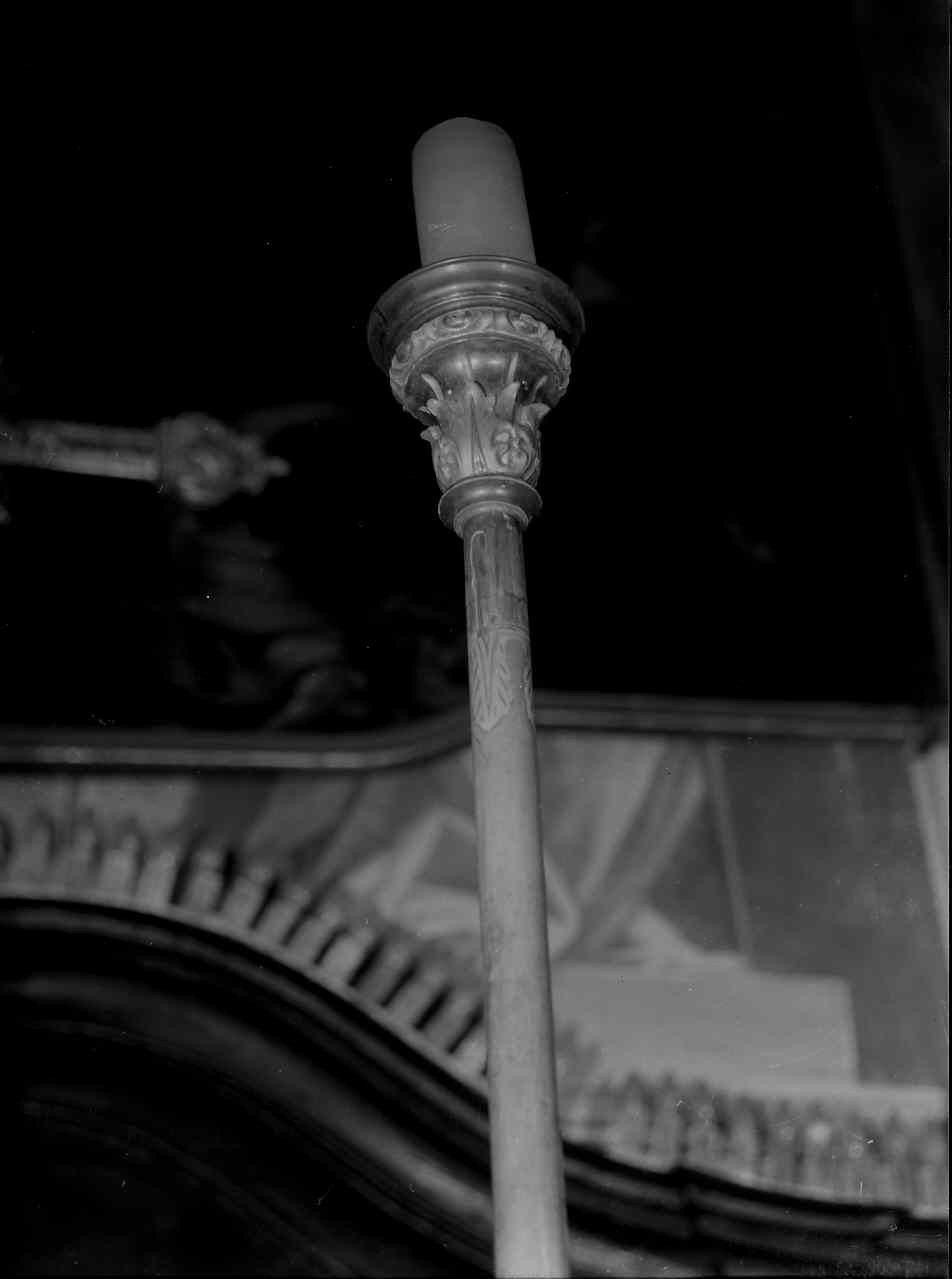 mazza processionale, coppia - bottega ligure (prima metà sec. XVIII)