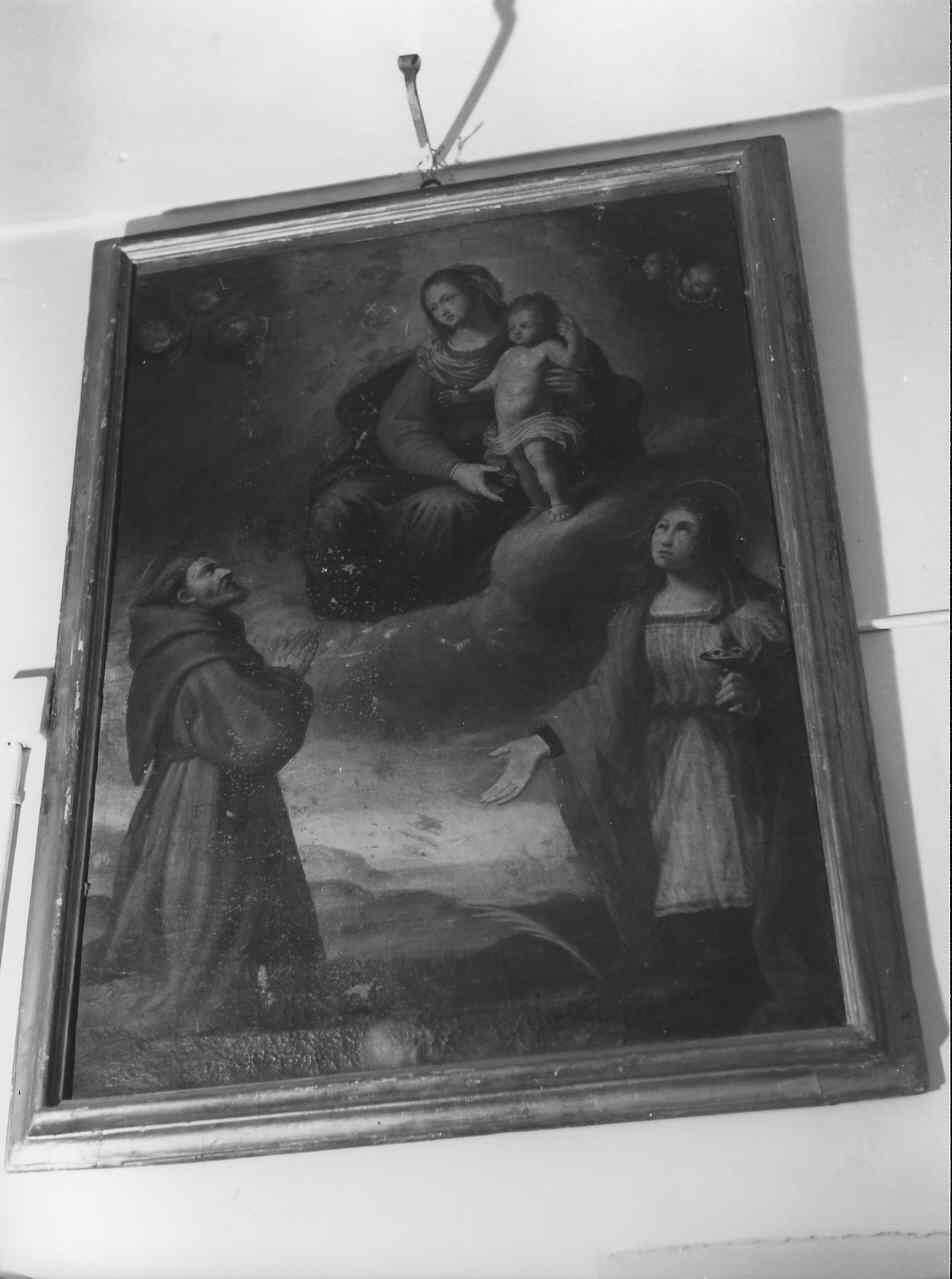 Madonna con Bambino tra angeli e Santi (dipinto, opera isolata) - ambito ligure (seconda metà sec. XIX)