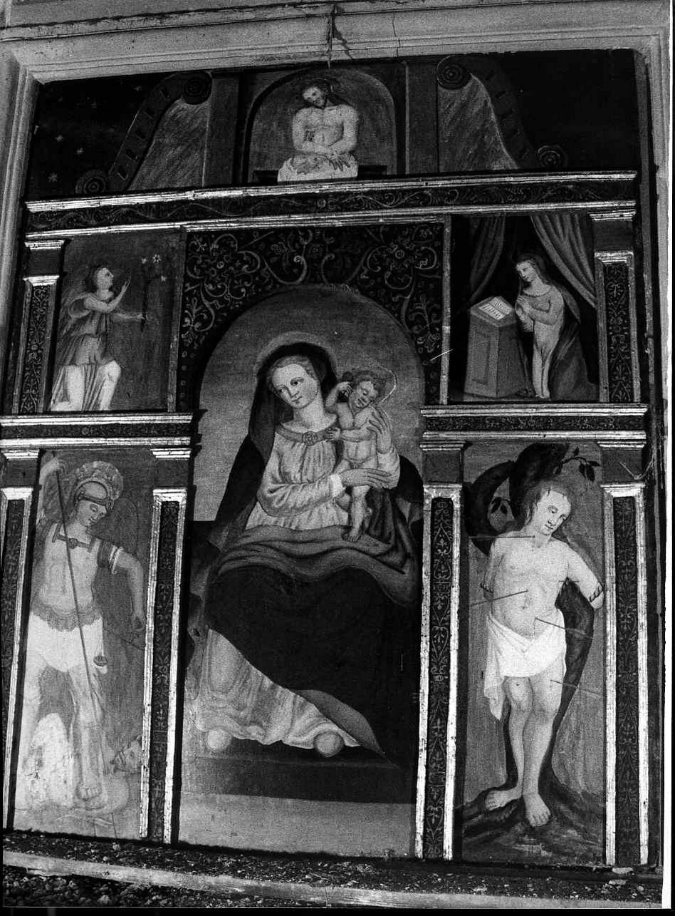 Madonna con Bambino e Santi (dipinto, elemento d'insieme) - ambito ligure (fine/inizio secc. XVI/ XVII)