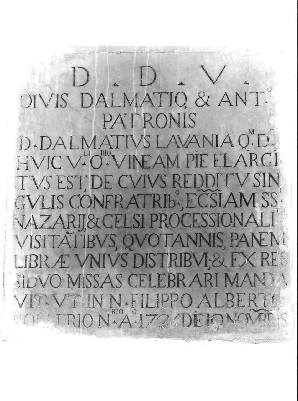 lapide, opera isolata - bottega ligure (sec. XVIII)