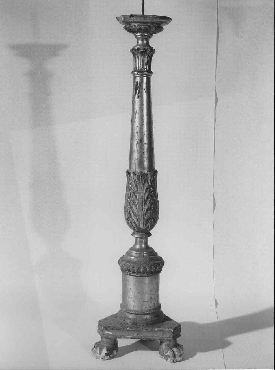 candeliere, coppia - bottega ligure (metà sec. XIX)