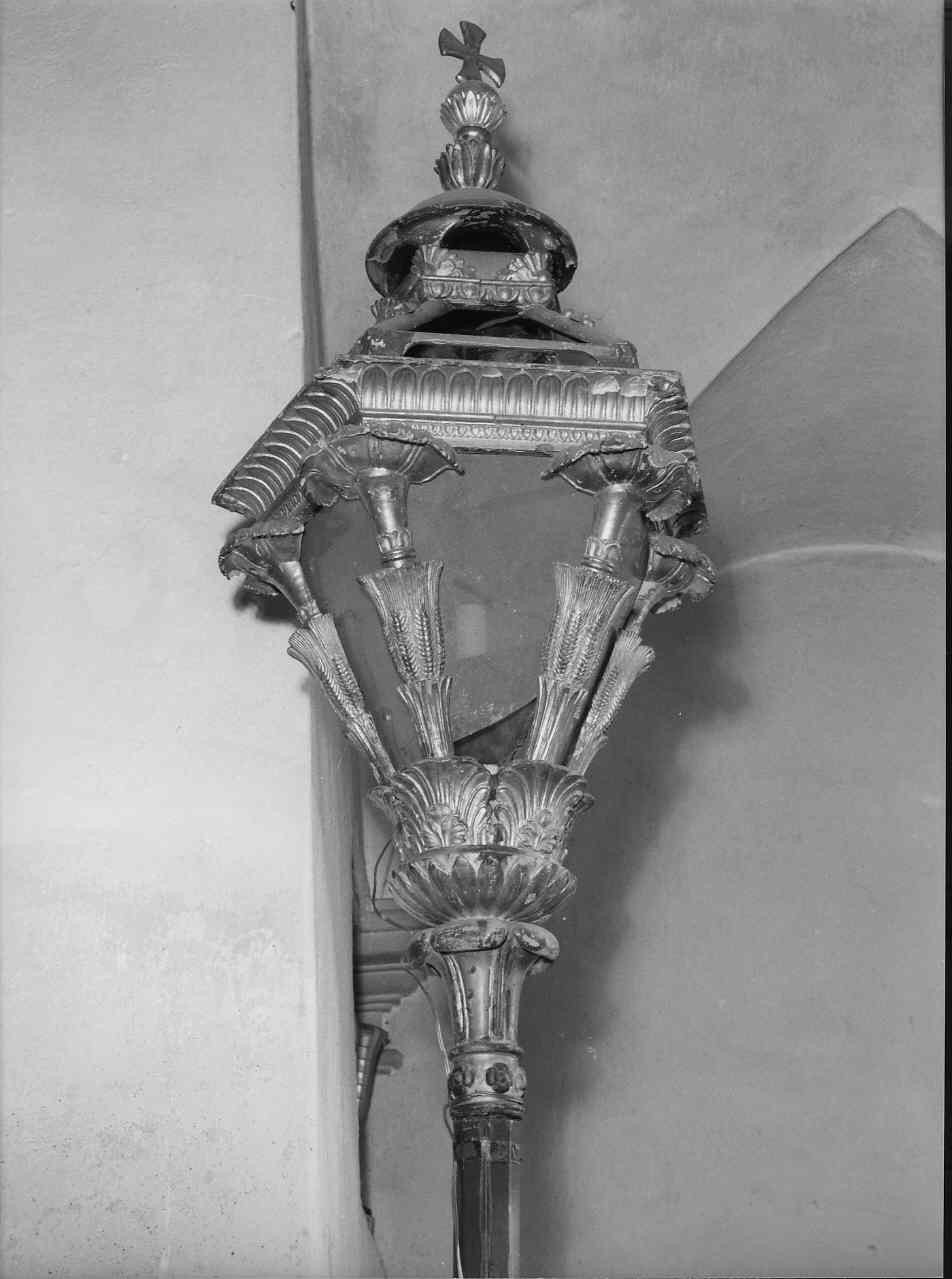 lanterna processionale, serie - bottega ligure (metà sec. XIX)
