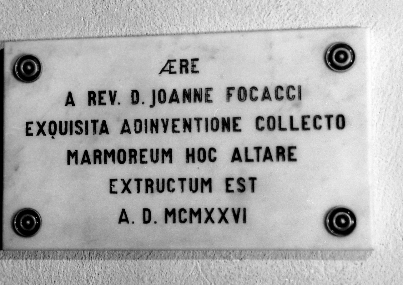 lapide documentaria, opera isolata - bottega genovese (sec. XX)