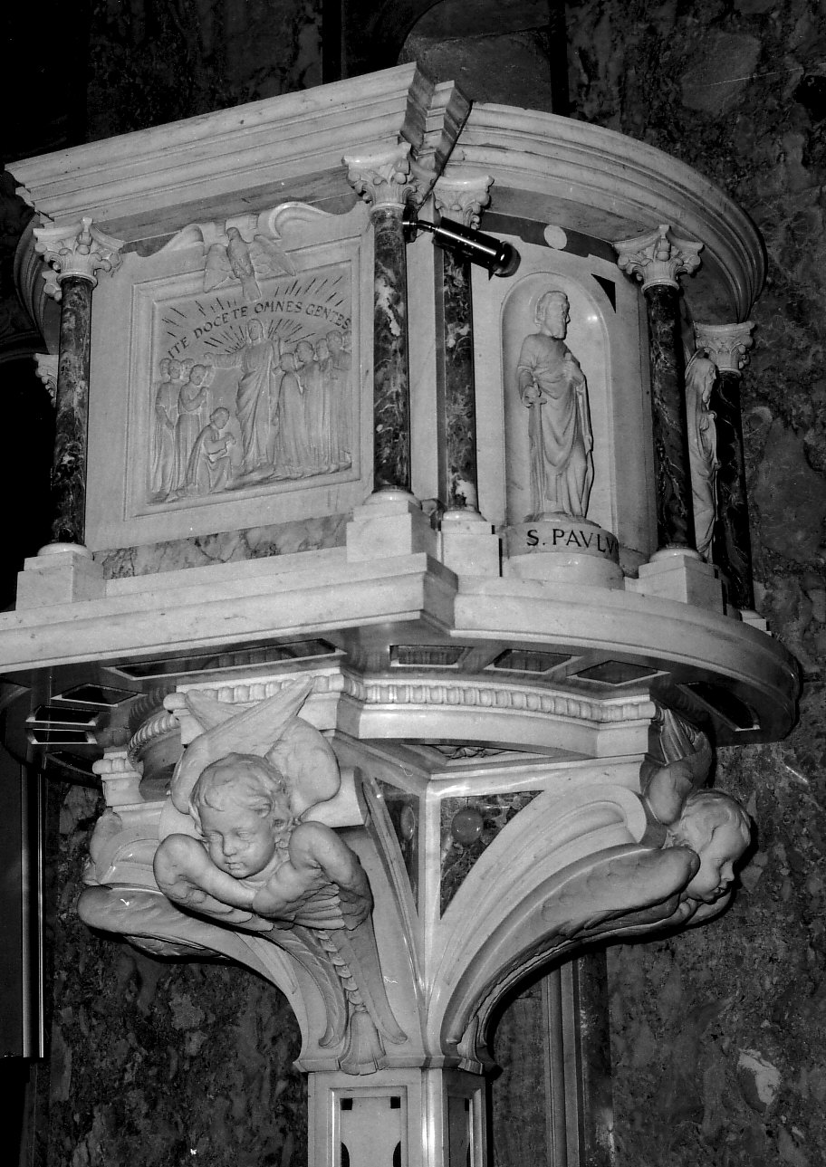 pulpito, opera isolata - bottega toscana (sec. XX)