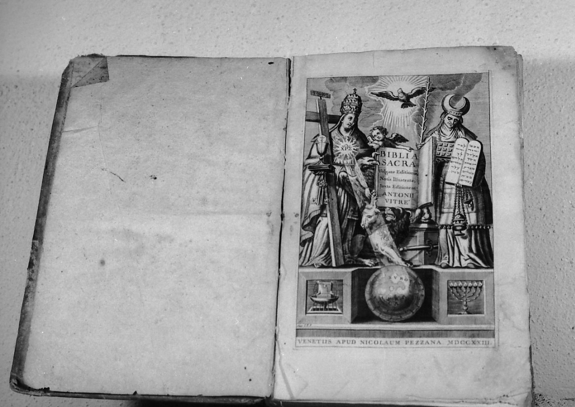 frontespizio di libro, opera isolata - ambito italiano (sec. XVIII)