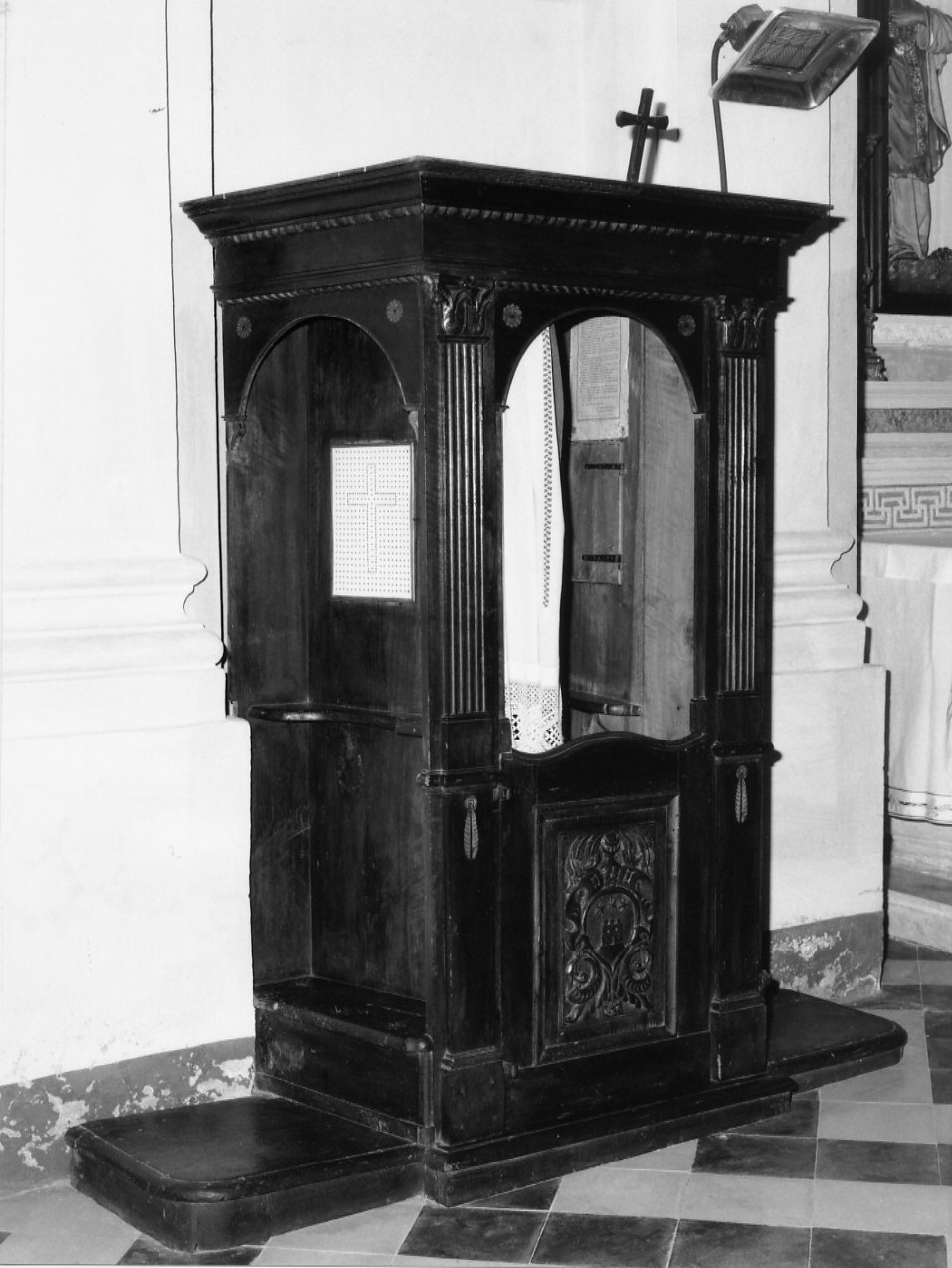 confessionale, opera isolata - manifattura genovese (metà sec. XIX)