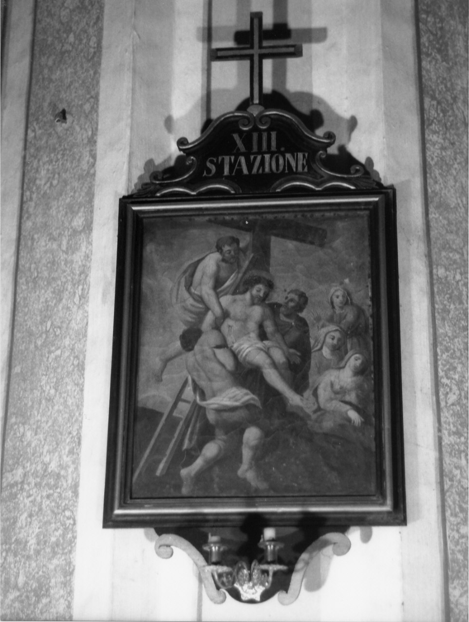 stazione XIII: Gesù deposto dalla croce (dipinto, elemento d'insieme) - ambito ligure (prima metà sec. XIX)