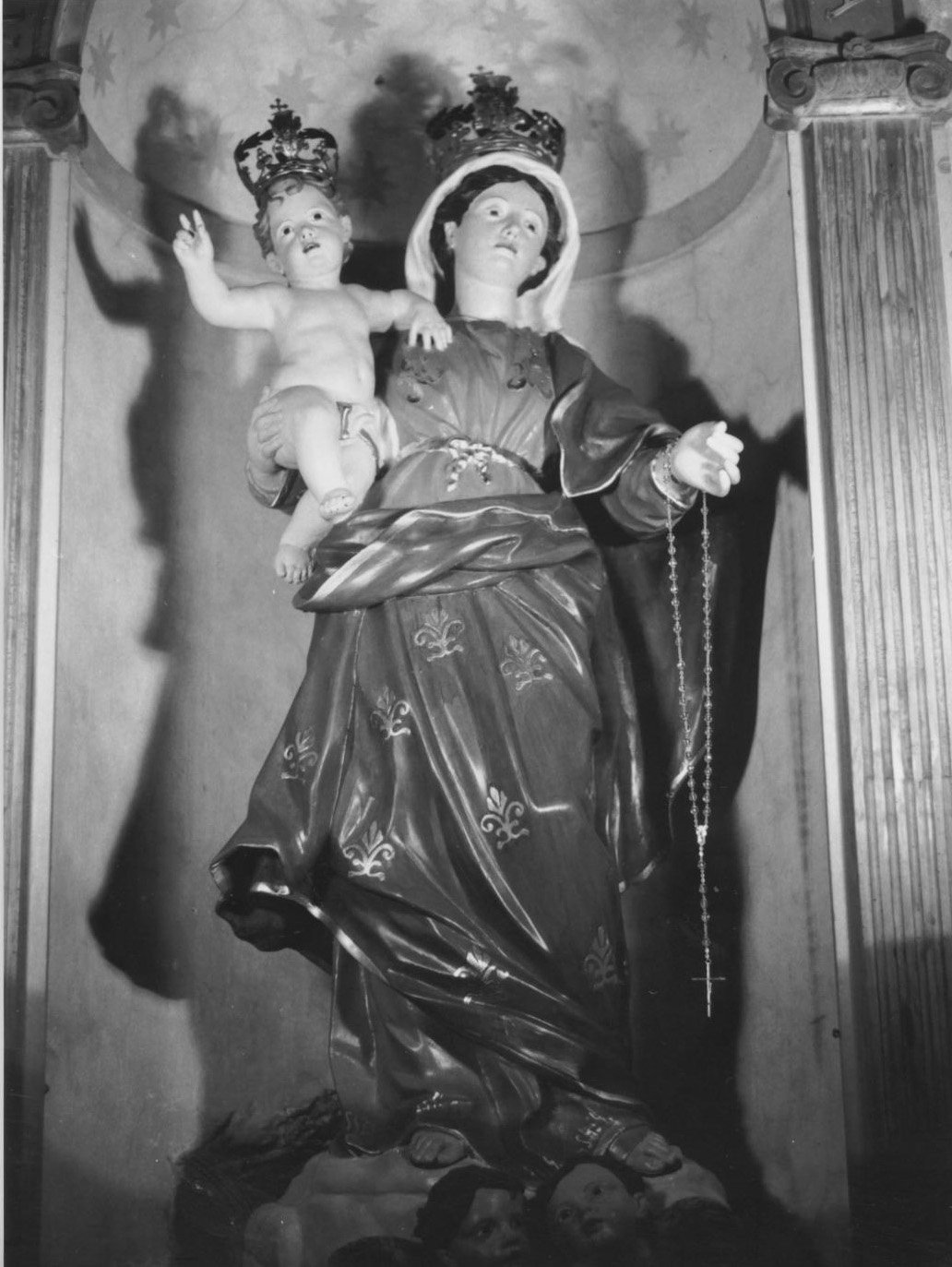 Madonna del Rosario (scultura, opera isolata) - ambito genovese (ultimo quarto sec. XVIII)