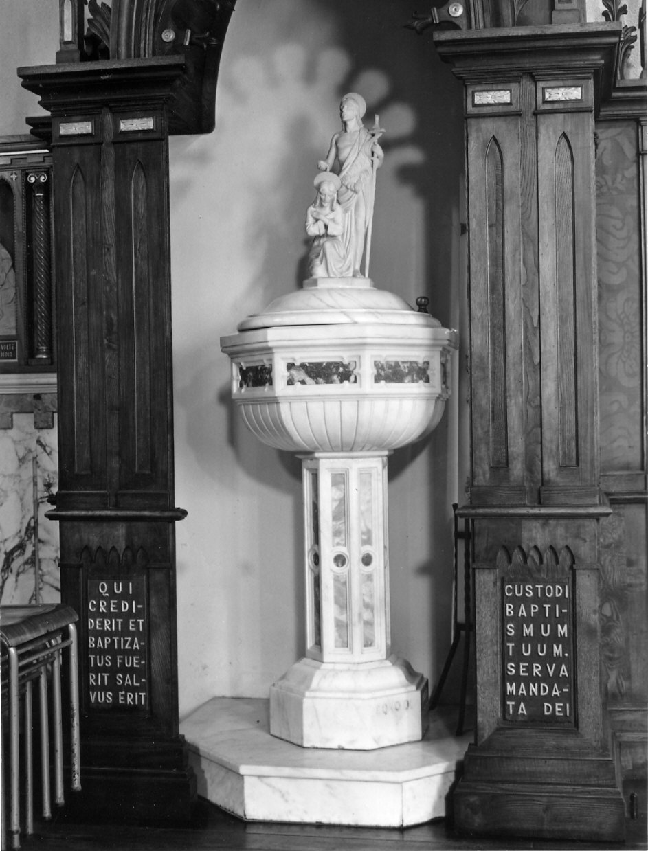 fonte battesimale, opera isolata - ambito toscano (secondo quarto sec. XX)