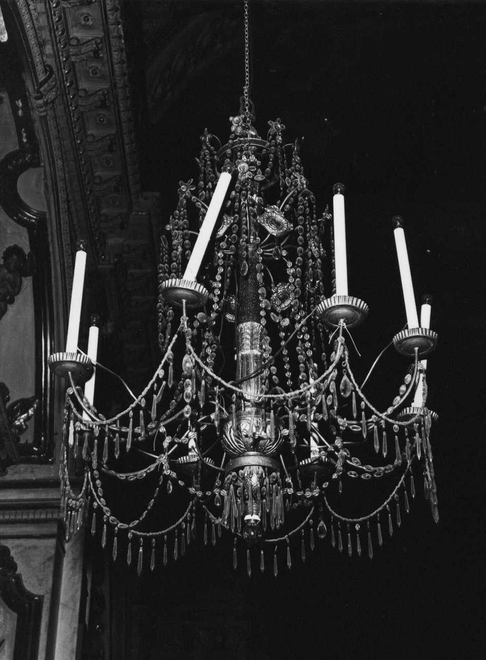 lampada - a bracci, serie - bottega ligure (fine/inizio secc. XIX/ XX)