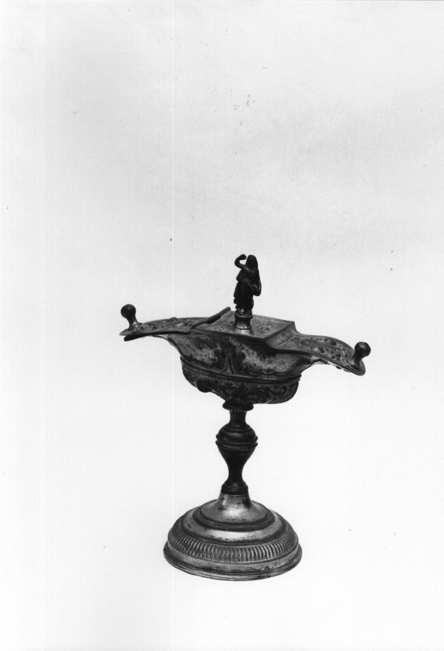 navicella portaincenso, opera isolata - bottega ligure (fine sec. XIX)