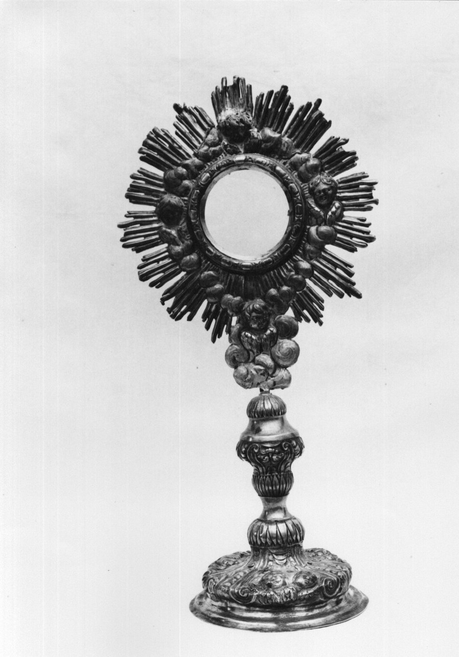 ostensorio - a raggiera, opera isolata - bottega ligure (sec. XVIII)