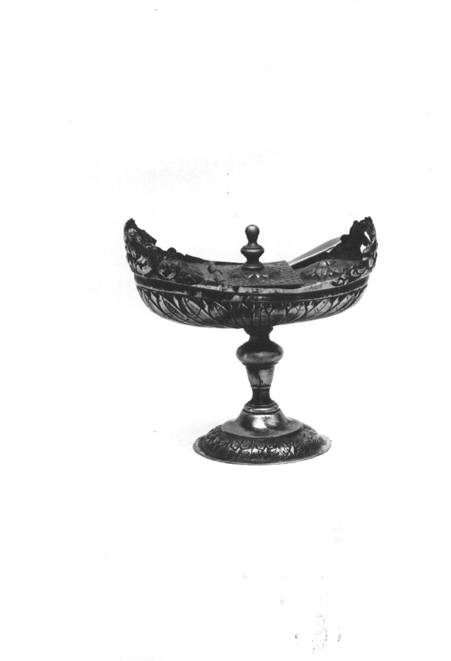 navicella portaincenso, opera isolata - bottega ligure (sec. XIX)