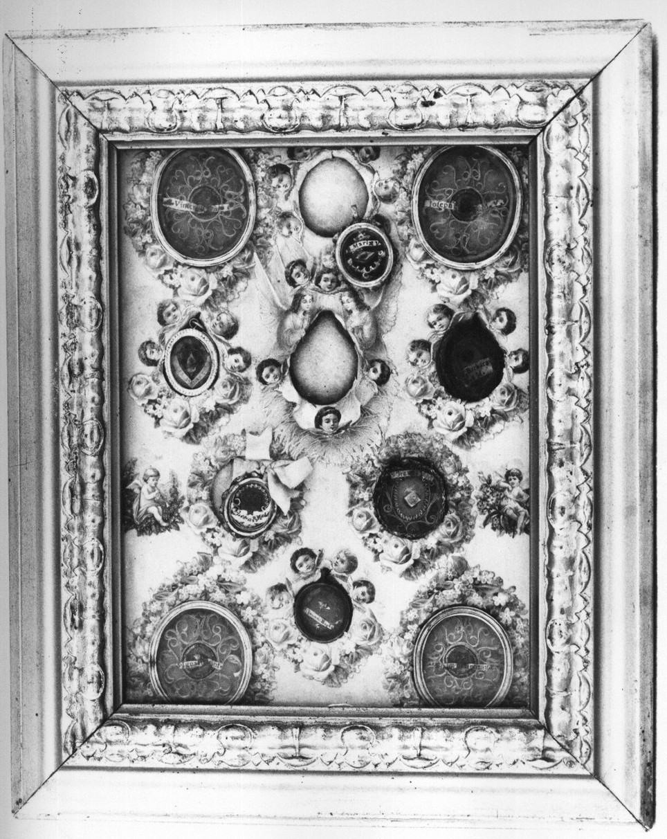 reliquiario a capsula - a medaglione, serie - bottega ligure (sec. XVIII, sec. XIX)