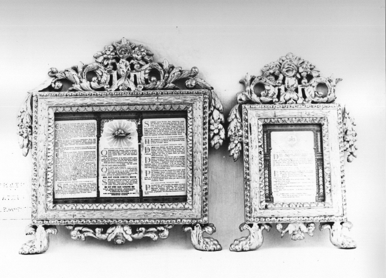 cartagloria, elemento d'insieme - bottega ligure (fine/inizio secc. XIX/ XX)