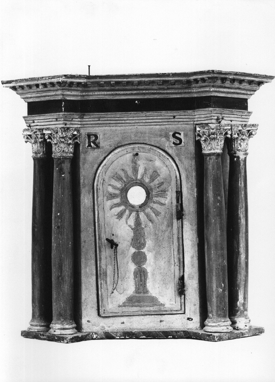 Eucaristia (tabernacolo - a frontale architettonico, opera isolata) - bottega italiana (sec. XVIII)