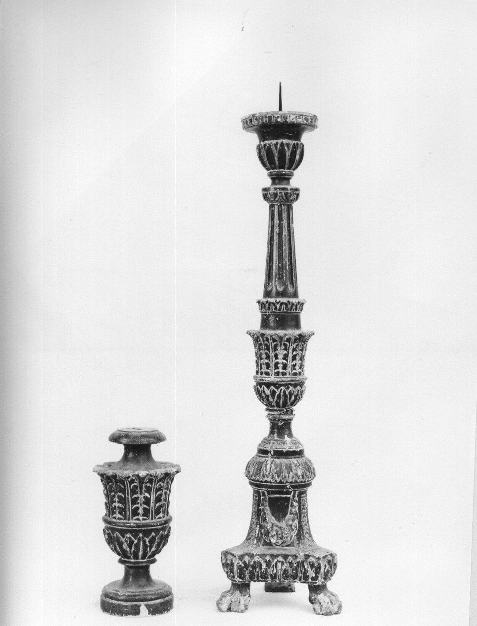 candeliere, serie - bottega ligure (inizio sec. XIX)