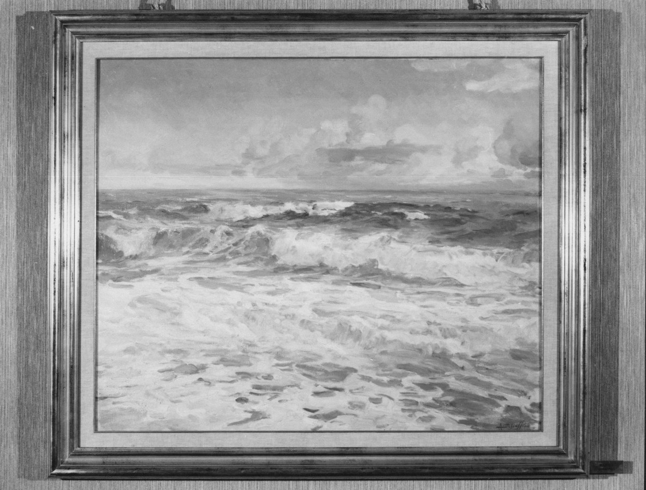 marina (dipinto, opera isolata) di Schiaffino Antonio (sec. XX)