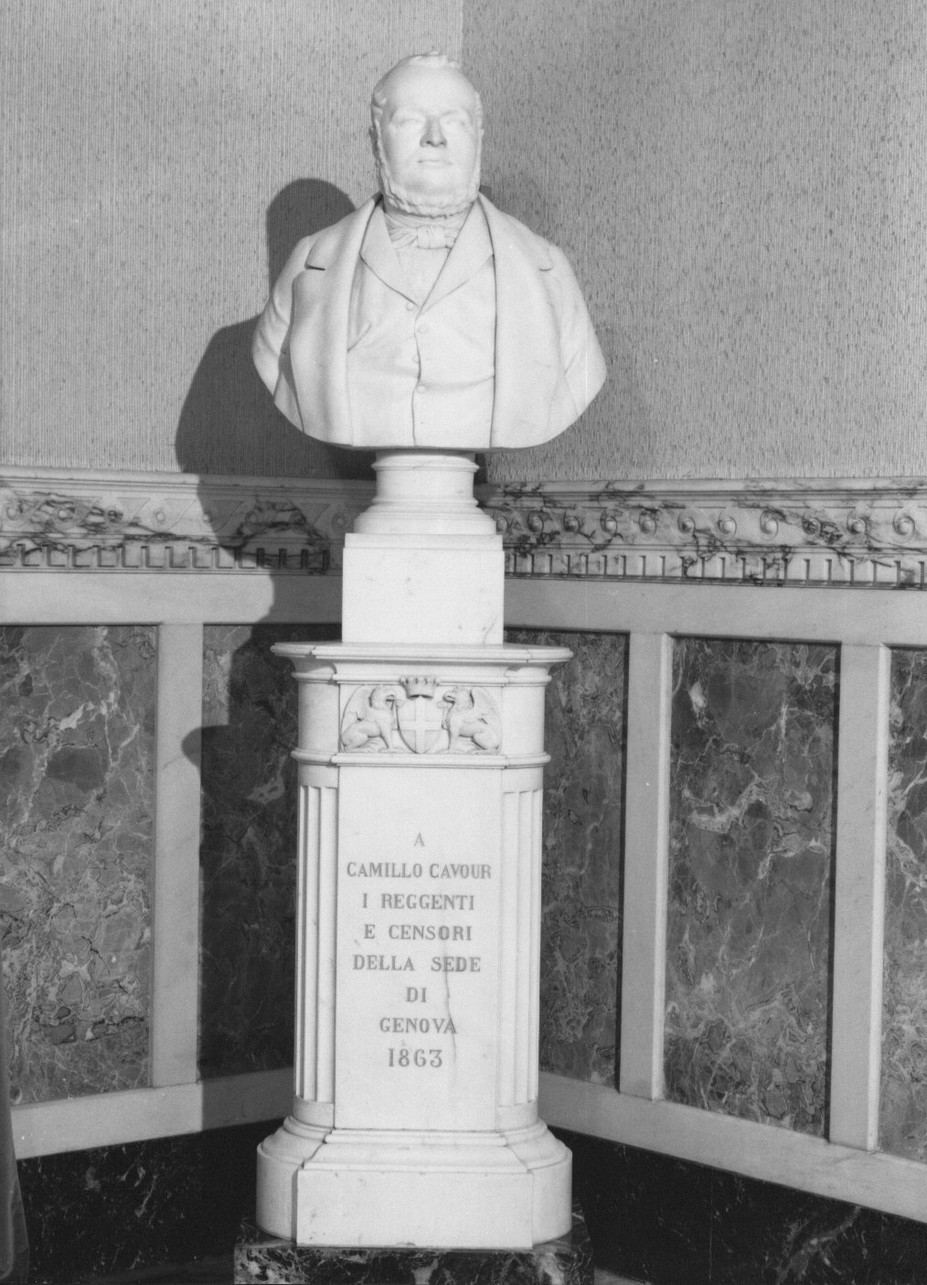 busto ritratto di Cavour (scultura, opera isolata) - bottega genovese (sec. XIX)