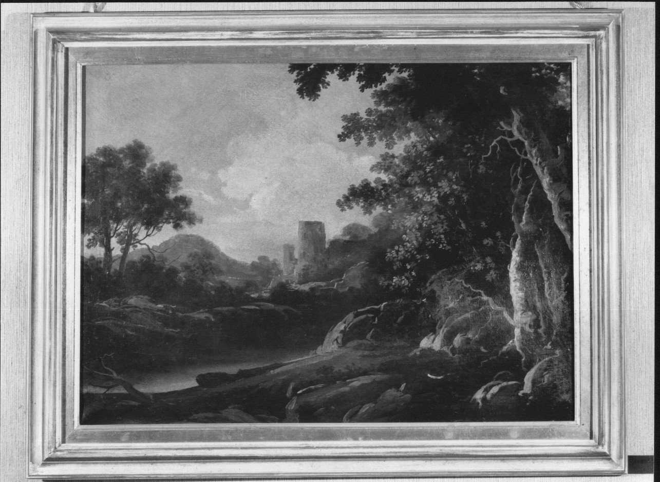 paesaggio con alberi (dipinto, opera isolata) di Berland Dario (metà sec. XX)