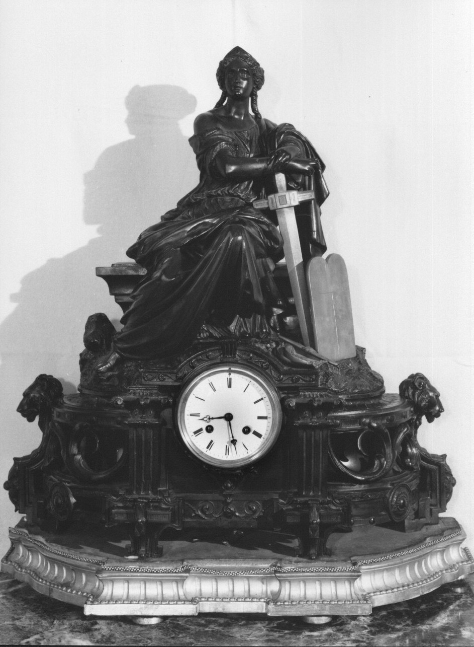 allegoria della Giustizia (orologio - da tavolo, opera isolata) - bottega italiana (primo quarto sec. XX)