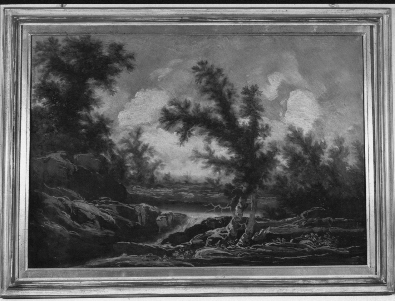 paesaggio con alberi (dipinto, opera isolata) di Berland Dario (metà sec. XX)