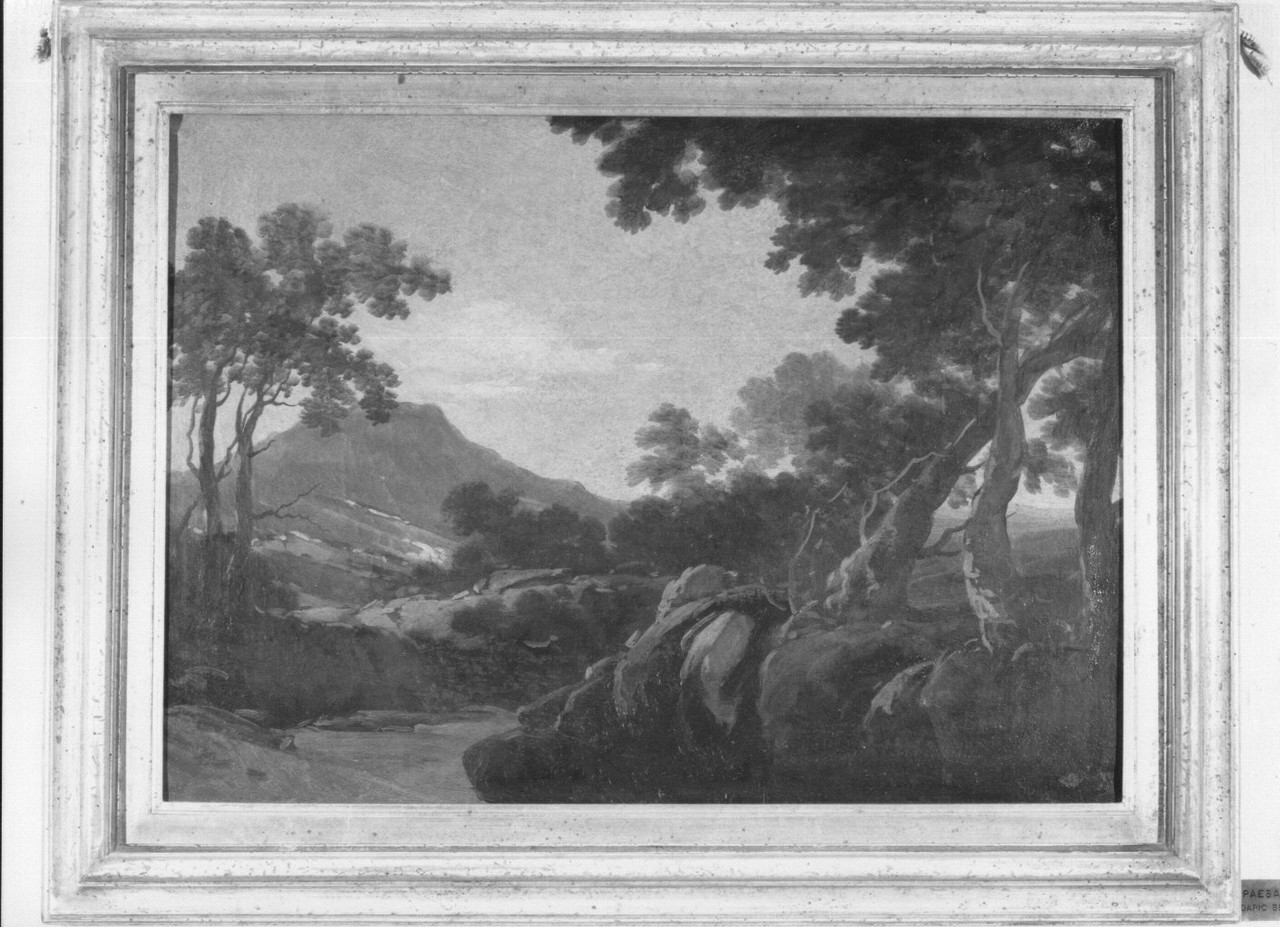 paesaggio con alberi (dipinto, opera isolata) di Berland Dario (metà sec. XX)