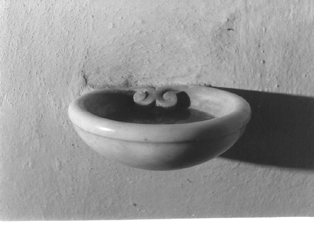 acquasantiera da parete, coppia - bottega ligure (sec. XIX)