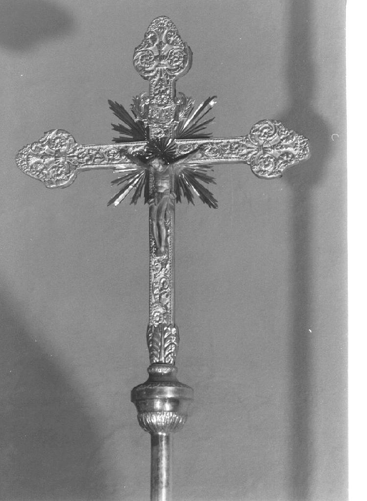 croce processionale, opera isolata - bottega ligure (secc. XVIII/ XIX)