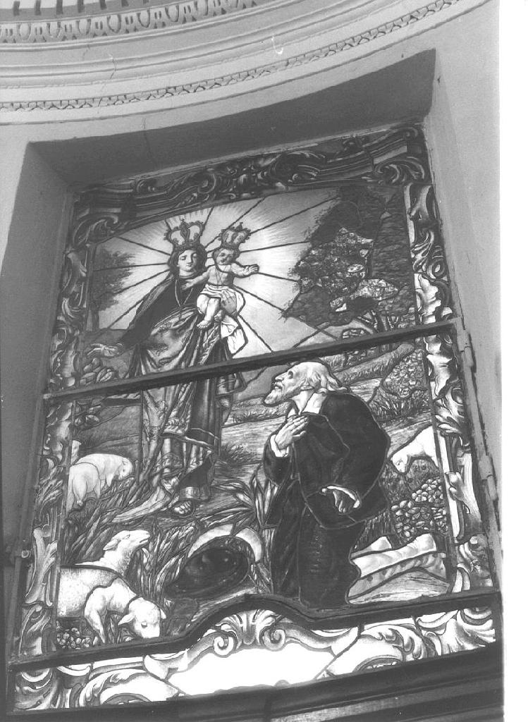MADONNA DELLA GUARDIA (vetrata, opera isolata) - PRODUZIONE LIGURE (seconda metà sec. XIX)